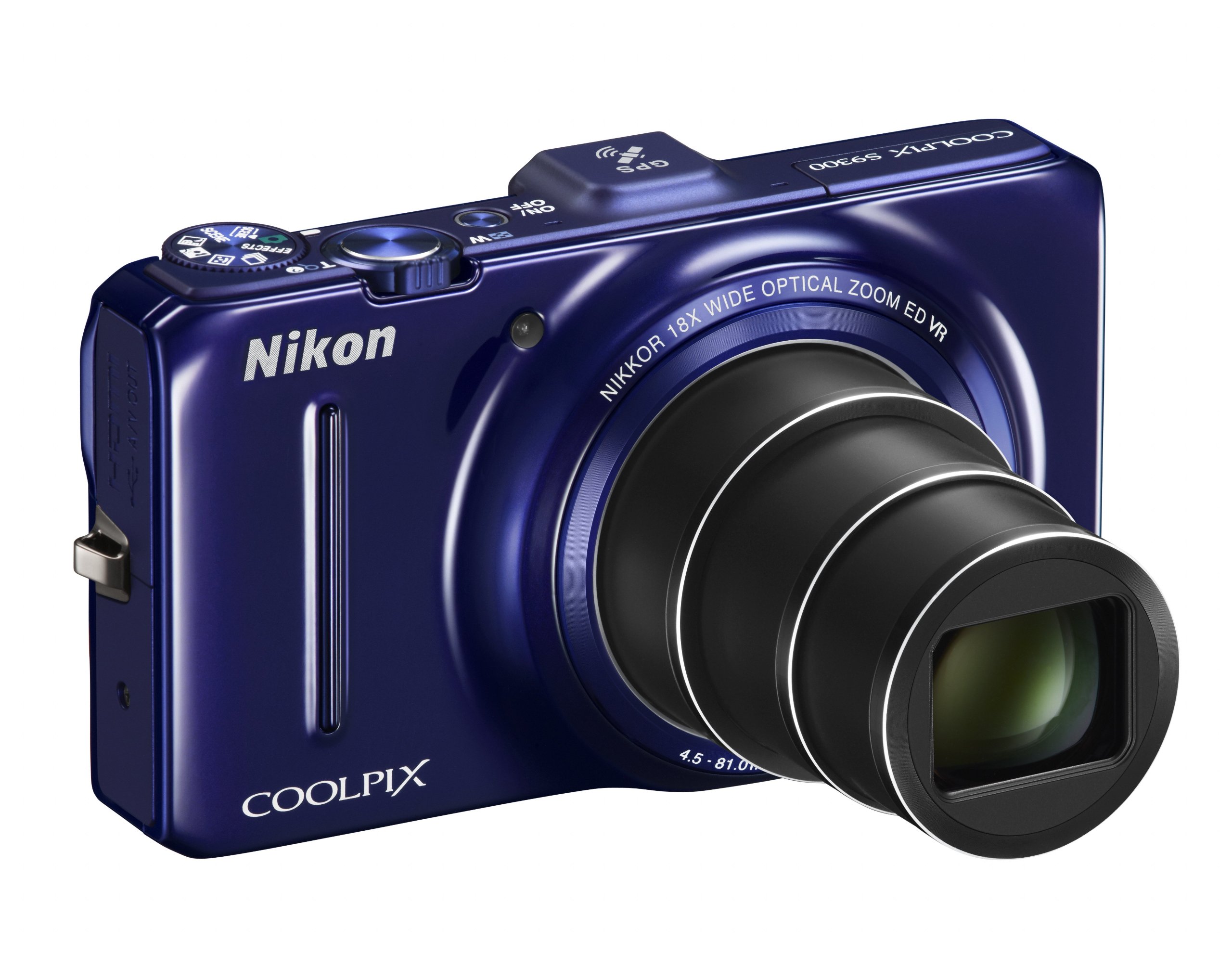 Nikon Coolpix S9300 Digital Camera - Blue (16MP, 18x Optical Zoom